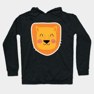 Cute Lion Cartoon Drawing Hoodie